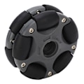 Miniatyrbillede 5 af 8: 58mm Plast Omni Hjul Dobbelt Række Roterende Omni Retningsbestemt Hjul Reservedele 14135