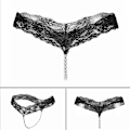 Pikkukuva 2 / 2: Naisten helmi G-string Seksikäs pitsi Alusvaatteet Elastinen string kuten kuvassa