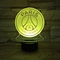 Miniatyrbillede 1 af 7: Paris Saint-Germain FC USB 3D Anime Natlys Atmosfærisk LED Bordlampe Julegaver til Fodboldfans Dekorativ Lampe til ch