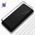 Miniatyrbild 4 av 5: Härdat glas för Xiaomi Redmi 12C 9H hårdhet Transparent svart fasad kant