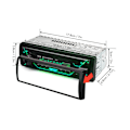 Miniatyrbilde 4 av 5: Bil Bluetooth-spiller Single Din 12V/24V MP3-spiller FM-radiomottaker med justerbar bakgrunnsbelysning