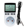 Miniatyrbilde 1 av 5: Digital Temperaturkontroller Strømuttak EU Plugg Termostat Med Timer Bryter Sensor Probe Varme Kjøling [qb] FR