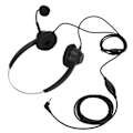 Miniatyrbilde 8 av 8: Telefon headset 2,5 mm plugg støydempende binaural kablet kundesenter headset med mikrofon for hjemmekontor
