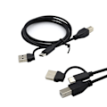 Miniatyrbillede 2 af 5: Universal USB + TYPE C han til USB Type B han-kabel til telefon, printer, scanner