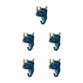 Pikkukuva 1 / 5: 1/2/3/5 Vahva ja kestävä eläinpään avaimenkoukku yksinkertaiseen retro-siniseen (sarvikuono) Retro blue (rhino) 5 Sets