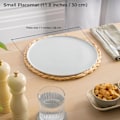 Pikkukuva 2 / 5: Pyöreät tablettien aluset - 6 kpl:n setti, 30 cm vesihyasintti pöytätabletit - Ylellisen laadukkaat kudotut rottinkiset pöytätabletit