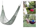 Bärbar Nylon Hängmatta Stor Mesh Sovplats Utomhus Trädgård Resa Camping[qb]