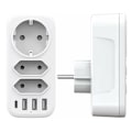 Pikkukuva 1 / 5: USB-jatkojohto, pistorasia 3 pistorasiaa ja 3 USB-porttia 3A, 6