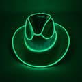Disco Självlysande Cowboyhatt Glödande Ljus Bar Keps{hw} Green