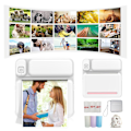 Miniatyrbillede 1 af 5: Termisk Bærbar Bluetooth Printer 57mm Mini Trådløs POS Termisk Billede Foto Printer til Android IOS Mobiltelefon FLYE1984 Pink Pink Free Size