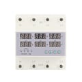 Miniatyrbillede 1 af 5: 3-faset DIN-skinne voltmeter ammeter automatisk overspændings overstrømsbeskyttelse AC 390‑500V 63A