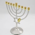 Miniatyrbild 5 av 5: Traditionell Klassisk Chanukka-Menorah 9-grenad Ljusstake Ljusstakar Metallhantverk för Nyårsfestival Heminredning