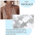 Miniatyrbilde 3 av 5: Rhinestone Lang Halskjede Kjede Krystall Stjerne Y Halskjede Sommer Strand Choker Halskjede Smykker for Kvinner og Jenter (Gull)