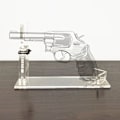 Miniatyrbillede 3 af 5: Klar akryl hånddisplaystativ pistolholder til model