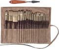 Professionellt Set med 24 Syntetiska Akrylfärgpenslar Multi Form Set Platt Filbert Fläkt Katt Tunga Rund Vinkel Rigger