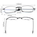 Miniatyrbild 3 av 5: Fällbara läsglas Presbyopia Glasögon SVART STYRKA Svart Black Strength 1.5x-Strength 1.5x