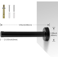 Miniatyrbilde 2 av 5: Dørstopper 150mm/6 tommer lang svart dørstopper veggmontert høy moderne dørstopper holdbar rustfritt stål dørstopper
