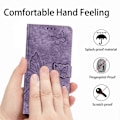 Miniatyrbillede 4 af 5: Skin-touch Butterfly Pattern PU Læderetui med Stativ og Pengepungfunktion til Motorola Moto G7 Power Multifarvet Multicolored Style D