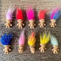 Miniatyrbillede 1 af 5: 10 stk Happy Troll Dukker Søde Mini Figurer Kage Toppers Dekorationer Søde Elver Samleobjekter Legetøj Party Favør Gave