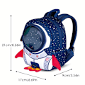 Miniatyrbillede 7 af 8: 1 stk. Børns Polyester Pendler Rygsæk, Med Sikkerhedsline, Anti-tabt Rygsæk Purple Small Rocket Backpack