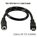 Miniatyrbilde 1 av 5: Adapter for micro USB til 3,5 mm jack for hodetelefoner hodetelefonkabel 2(Mini 5P)