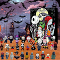 Pikkukuva 1 / 7: Halloweenin adventtikalenteri 2024, Painajainen ennen joulua -adventtikalenteri, Halloweenin lähtölaskentakalenteri 24 lahjalla, kauhukuvanukkehahmolahja A