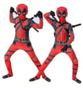 Barne-Deadpool Superhelt Halloweenfest Cosplay Kostyme 100cm