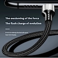 Pikkukuva 7 / 7: 5A USB-C Nopea Lataus Datakaapeli USB-A Micro USB Type-C Puhelimen Latauskaapeli 0,3/1/1,5m Nylon Kaapeli Xiaomi Huawei Punainen Type-C Kaapeli Red Type C Cable 1.5m