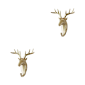 Miniatyrbillede 2 af 5: 1/2/3/5 Robust og holdbar dyrehoved nøglekrog til enkelt gylden (hjort) golden (deer) 2 Set