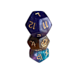 Pikkukuva 4 / 7: Constellation Divination -ennustusnopat, 12-sivuiset, Astrologia A A
