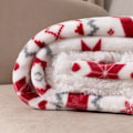 Miniatyrbillede 3 af 4: Juleplaid - blød og varm sherpa juleelg plaid 152*193cm