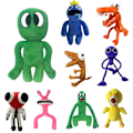 Miniatyrbillede 3 af 6: Rainbow Friends Blå Lilla Plysjlegetøj Ting Dukker Børnegaver Jul - Perfekt Green 1