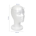 Miniatyrbilde 3 av 5: Hvit skum mannequinhode-display, isopor parykkhode (2-pakning)