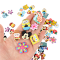 Miniatyrbild 5 av 5: 20 st Crocs Jibbitz slumpmässig stil PVC e tecknad film skor charm för flerfärgad One Size