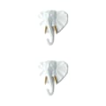 Pikkukuva 1 / 5: 1/2/3/5 Vahva ja kestävä eläinpään avaimenkoukku yksinkertaiseen valkokultaan (elefantti White gold (elephant 2 Set