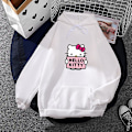 Miniatyrbild 1 av 5: Cartoon Sanrio Hello-kitty söt huvtröja för kvinnor koreanska flickor mode tröja vår och höst modell kläder casual långärmad XXXL XXXL White