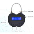 Miniatyrbillede 4 af 4: 1x Smart Time Lock LCD-skærm Time Lock USB genopladelig midlertidig timer hængelås rejseelektronisk - Perfekt
