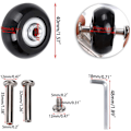Pikkukuva 4 / 6: 40mm x 18mm Matkalaukkujen Vaihtokiekot Kääntyvät Kumipyörät Laakerikorjaussarjat 4 Kpl - Perfet
