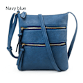 Miniatyrbilde 1 av 10: Kvinners Crossbody Bag Glidelås NAVY Navy blue