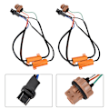Miniatyrbillede 2 af 11: 2 stk 50W Last LED Lys Enkelt Modstandskabel, 7443 8RJ Enkelt Modstandskabel