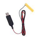 Pikkukuva 1 / 5: LR03 AAA-pariston eliminaatattori USB-virtalähteellä, korvaa 1-4 kpl 1,5 V AAA-paristoa radioon, sähköleluun, kelloon, LED-nauhaan 0.04 1.5V