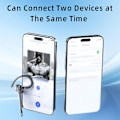Miniatyrbillede 4 af 6: Bluetooth Headset med støjreducerende mikrofon, øretelefoner med LED-display, opladningsetui, iOS Android Samsung mobiltelefoner, lastbilchauffører, erhverv