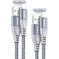 Miniatyrbillede 1 af 5: USB Type C-kabel 3a hurtigopladningsledning, 2-pak 1m 2m USB A til USB C opladerkabel flettet datasynkronisering til Samsung Galaxy S10 S9 S8, nej