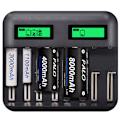 Miniatyrbillede 2 af 6: Batterioplader - hurtig batterioplader - til AA /AAA /C /D NI-Mh