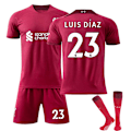 Miniatyrbillede 1 af 5: Børne- / voksen-VM 2022-2023 Liverpool-sæt fodboldsæt LUIS DIAZ-23 LUIS DIAZ-23 22#