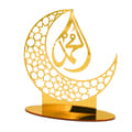 Eid Mubarak Akryl Ornament Ramadan Guld Måne Dekoration til