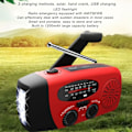 Miniatyrbild 2 av 5: Handvevradio, Handvevradio AM/FM NOAA 3 Laddningsmetoder 1200mAh Powerbank Nödväderradio