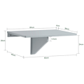 Miniatyrbillede 2 af 5: SoBuy vægmonteret klapbord Skrivebord Spisebord Barbord Computerbord FWT03-HG Grey