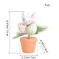 Miniatyrbild 3 av 3: Påsk 17cm Påskägg Kruka Fläckar Ägg Blomkruka Utomhus Trädgård Påsk Dekoration AB170 A