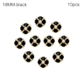 Miniatyrbillede 1 af 5: 10 stk. metalperleknapper skjorteknapper SORT 18MM10PCS 10PCS - spot salg sort black 18MM10pcs-10pcs